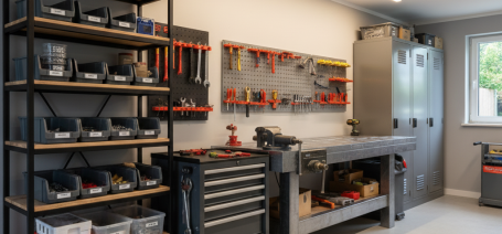 Как обустроить мастерскую: верстаки, шкафы, стеллажи
