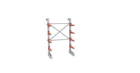 Стеллаж консольный СТ-062 односторонний 4 яруса