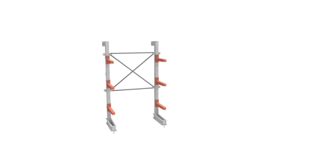 Стеллаж консольный СТ-062 односторонний 3 яруса