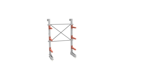 Стеллаж консольный СТ-062 односторонний 3 яруса