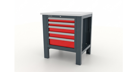 Верстак слесарный однотумбовый для инструментов Premium, столешница оцинкованная Ferrum 11.115