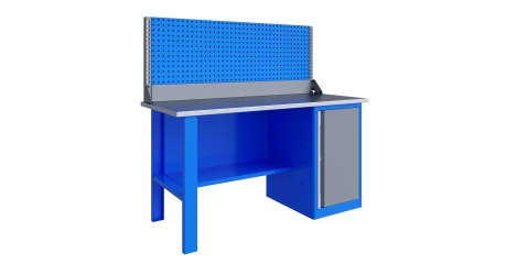 Стол-верстак слесарный однотумбовый TNC 161.17.3-1 (ВхШхГ 1470x1596x696)