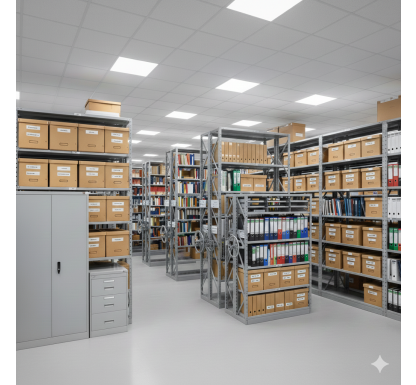 img Как правильно организовать архив: виды металлических шкафов и стеллажей