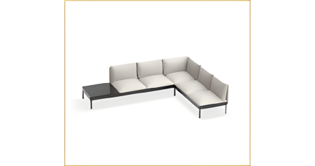 Диван угловой 5-местный со столешницей NAURA