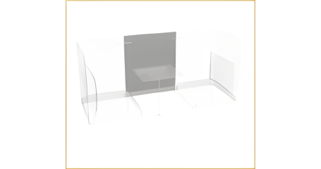 NAURA Панель для кабинки со столикомТкань серая