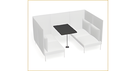 NAURA Столик для кабинки 100х65RAL 9005 ДСП Черный