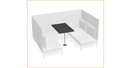 NAURA Столик для кабинки 100х65RAL 9005 ДСП Черный