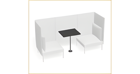 NAURA Столик для кабинки 55х65RAL 9005 ДСП Черный