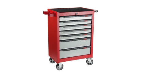 Тележка инструментальная красная JTC 3931C (7 секций)