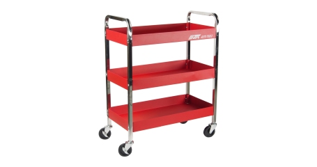 Тележка инструментальная красная с открытым отсеком JTC S1073 (3 секции)