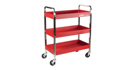 Тележка инструментальная красная с открытым отсеком JTC S1073 (3 секции)