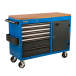 RUNTEC RTVIND-6B Тележка - верстак 1155*465 мм, 6 полочная Industrial синяя