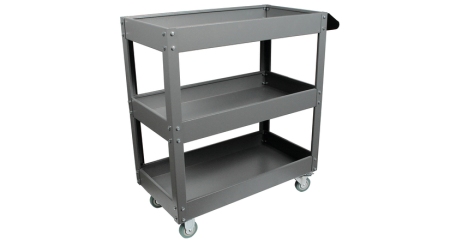 GARWIN INDUSTRIAL 001060-7011 Тележка с тремя открытыми полками, серая