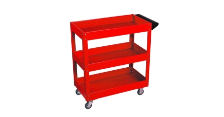 GARWIN INDUSTRIAL 001060-3000 Тележка с тремя открытыми полками, красная