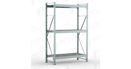 Металлический оцинкованный стеллаж SGR-V-Zn 1283-2,0