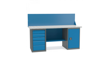 Металлический верстак с драйвером и тумбой ВДТ-1.9