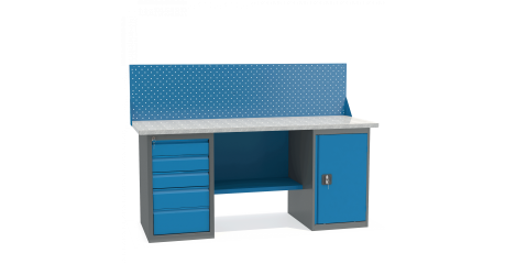 Металлический верстак с драйвером и тумбой ВДТ-1.9