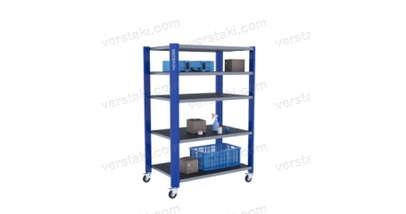 Мобильный стеллаж для производственных цехов и автомастерских KronVuz CT H5 12Х16-K2