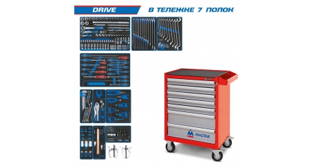 Тележка красная инструментальная 