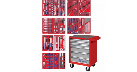 Инструментальная тележка с набором инструментов 