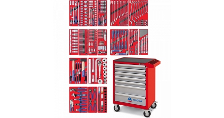 Инструментальная тележка с набором инструментов 