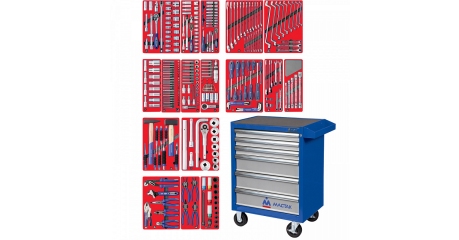 Инструментальная тележка с набором инструментов "ЭКСПЕРТ" 323 предмета МАСТАК 52-06323B