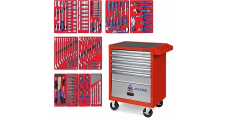 Тележка инструментальная с набором инструментов 