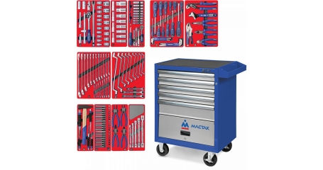 Тележка инструментальная с набором инструментов 