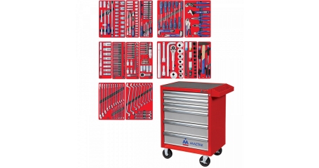 Инструментальная тележка с набором инструментов 