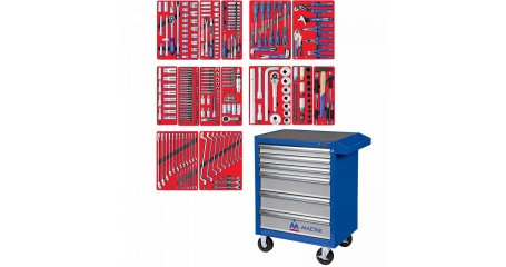 Инструментальная тележка с набором инструментов 