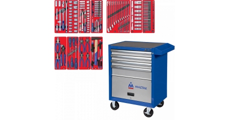 Тележка инструментальная с набором инструментов 