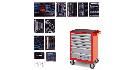 Тележка с инструментом 204 предмета KING TONY 934-100AMR