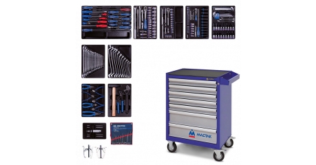 Тележка с инструментом 204 предмета KING TONY 934-100AMB