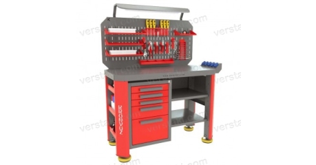 Однотумбовый верстак с ножками Гефест-ВС-50-ЭПОБ