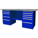 OWB2-56 Верстак с двумя тумбами, тумба с 5 ящиками и тумба с 6 ящиками, 1900х686х820 мм