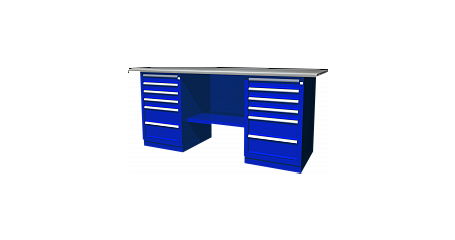 OWB2-66 Верстак с двумя тумбами, тумбы по 6 ящиков, 1900х686х820 мм