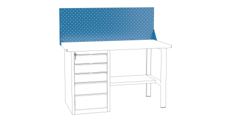 Панель инструментальная + 2 кронштейна для верстака ВТ-1.4, ВД-1.4 Metall ZAVOD ПИК-1.4