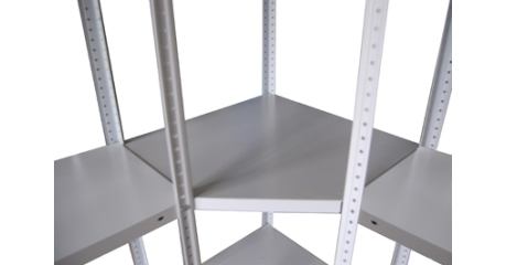 Полка угловая для стеллажа 600