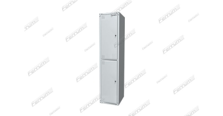 Шкаф металлический односекционный двухдверный для одежды Ferrum 03.412/D-7035