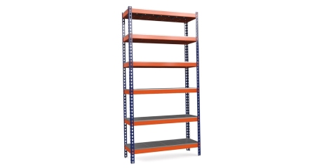 Стеллаж металлический Т-120/1 P/6/У перф. 6 полок 3000x1240x455 мм Верстакофф ® СМП-321010