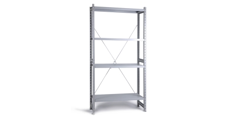 Стеллаж металлический торговый СКУ 1234 (2485)