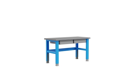 Стол металлический промышленный 2 выдвижных ящика 1500 мм Верстакофф ® PLC 15.11