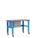 Стол металлический промышленный 1500 мм Верстакофф ® Place 1500 модуль с 3 ящиками на колесах