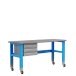 Стол металлический промышленный 2000 мм Верстакофф ® Place 2000 модуль с 3 ящиками на колесах