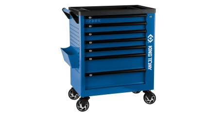 Тележка инструментальная PROFESSIONAL KING TONY 87G38-7B-B (7 выдвижных ящиков, синяя)