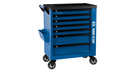 Тележка инструментальная PROFESSIONAL KING TONY 87G38-7B-B (7 выдвижных ящиков, синяя)