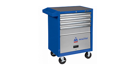 Тележка инструментальная серии «ПРИМА», 4 полки и отсек, синяя МАСТАК 522-04581B