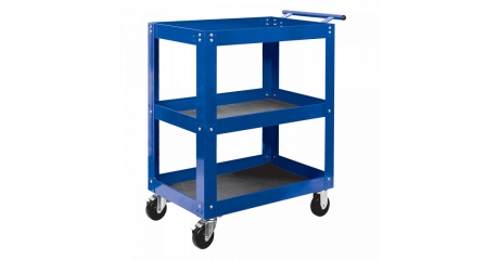 Тележка открытая, 3 полки, синяя МАСТАК 520-33720B