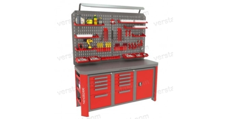 Трехтумбовый верстак с увеличенным экраном Гефест-ВС-551-ЭДО