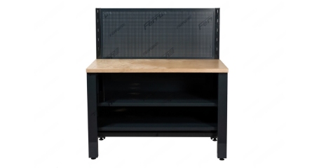 Верстак двухтумбовый Premium с лакированной столешницей и перфорированной панелью Ferrum 11.321/1